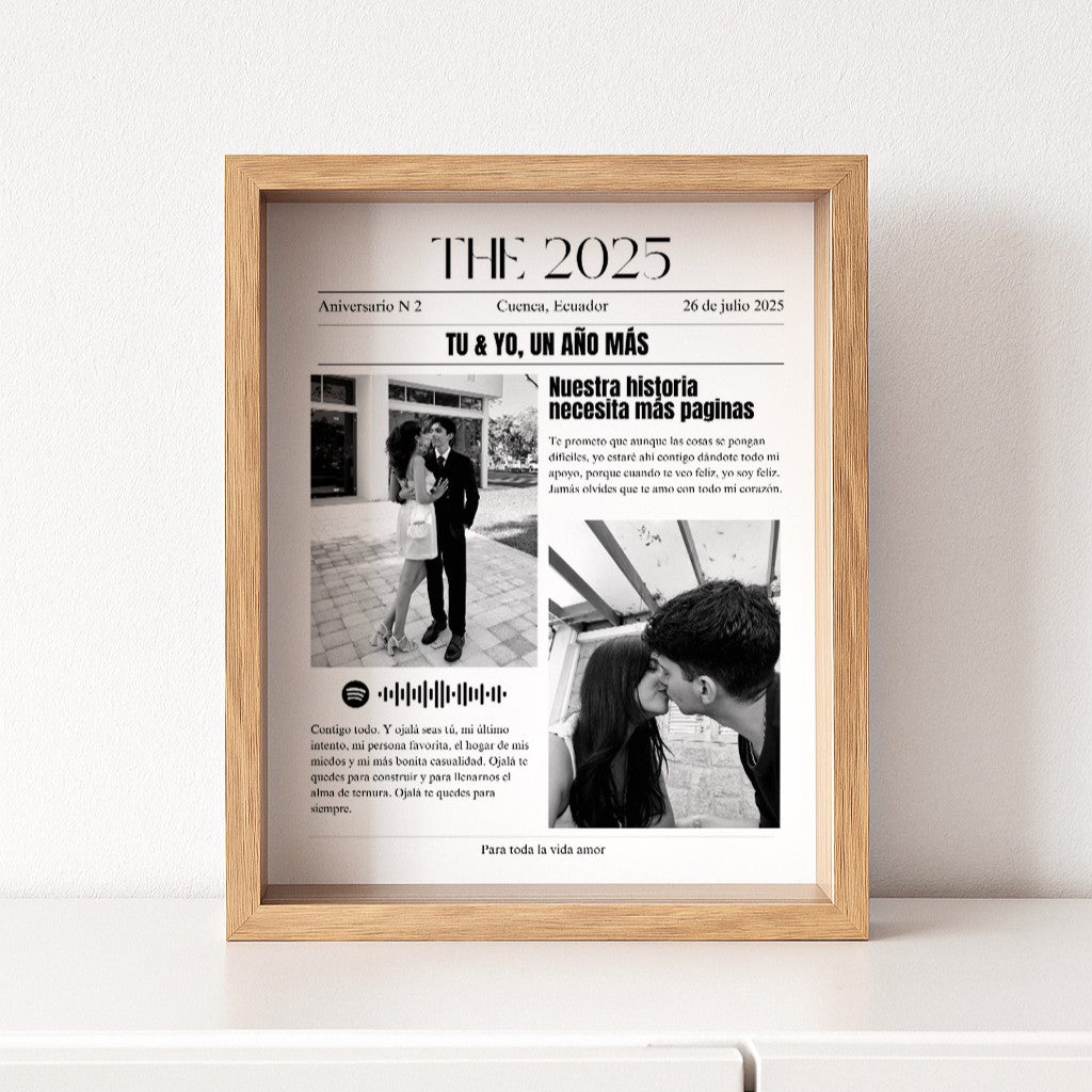 Frame Madera Periódico