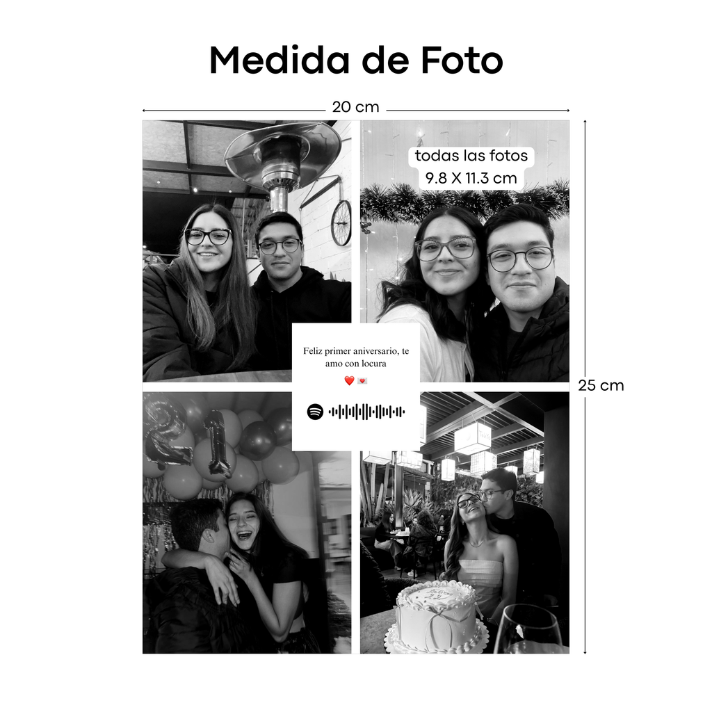 Frame Madera Collage BN