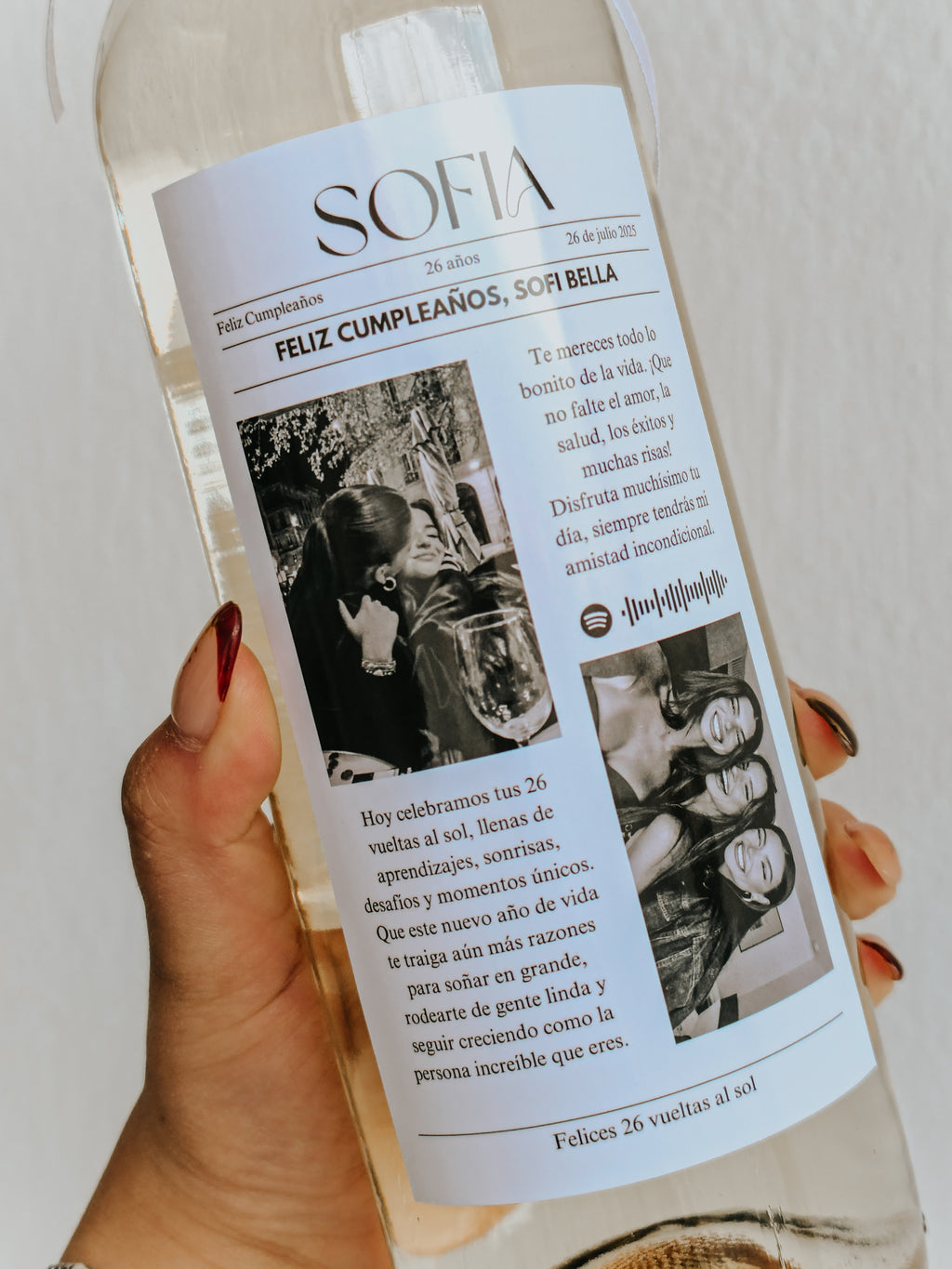 Vino Personalizado Newpaper