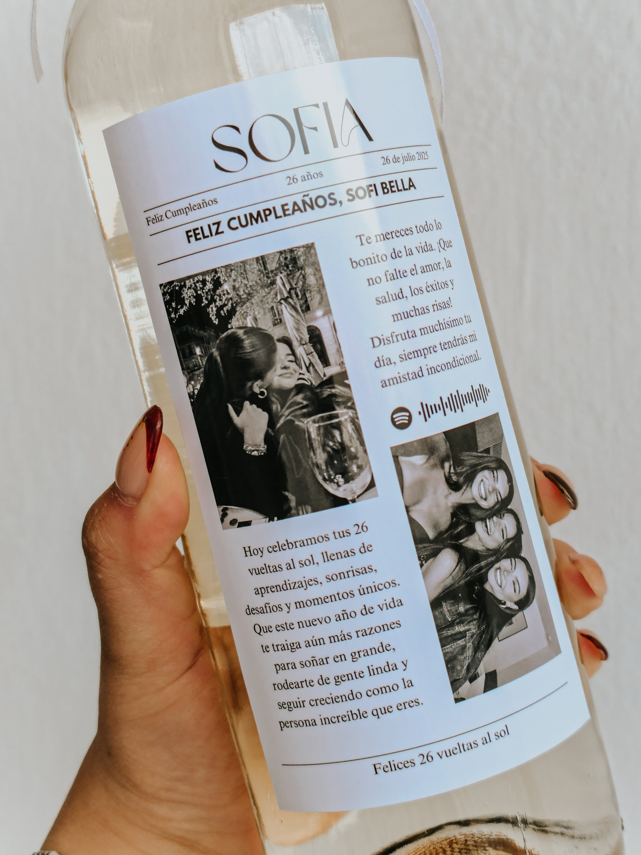 Vino Personalizado Newpaper